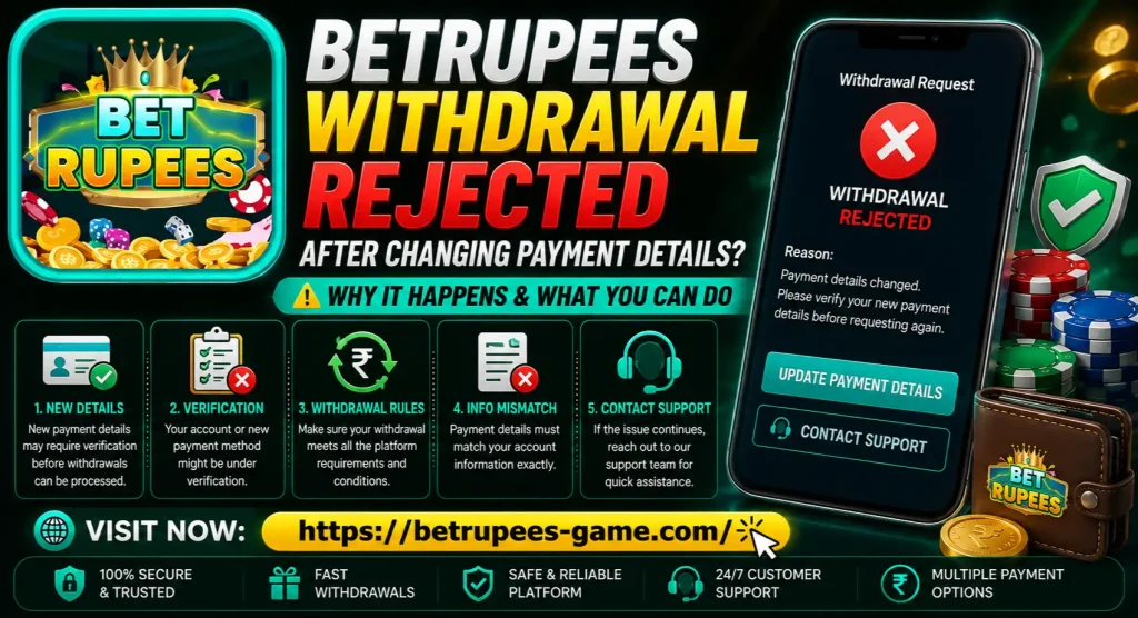 BetRupees Withdrawal Rejected